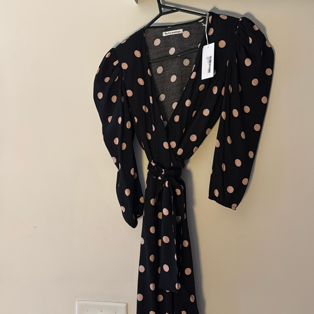 NWT Reformation Jaylee Wrap Midi Dress